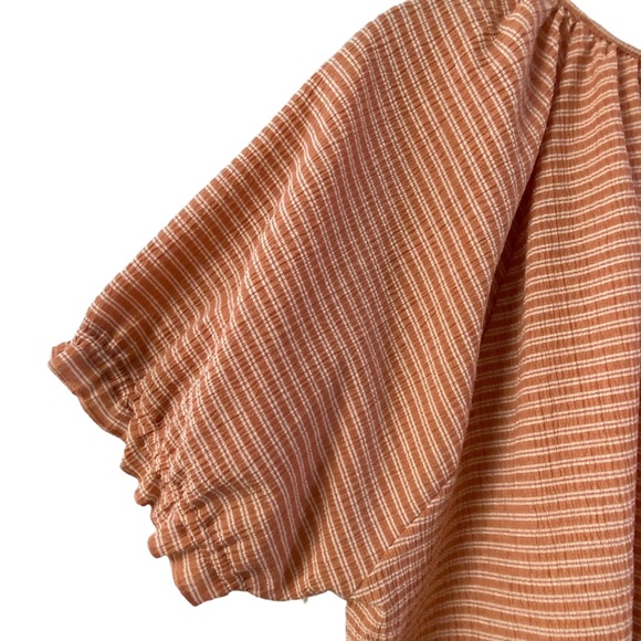 Madewell Puff-Sleeve Striped Top Sz 2X - Picture 4 of 6
